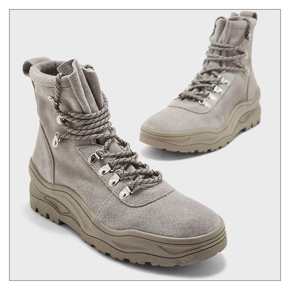 Steve Madden Mojave Gray Suede Sneaker Booties - Picture 2 of 4